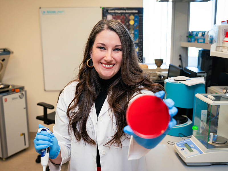Taryn Eubank in the laboratory