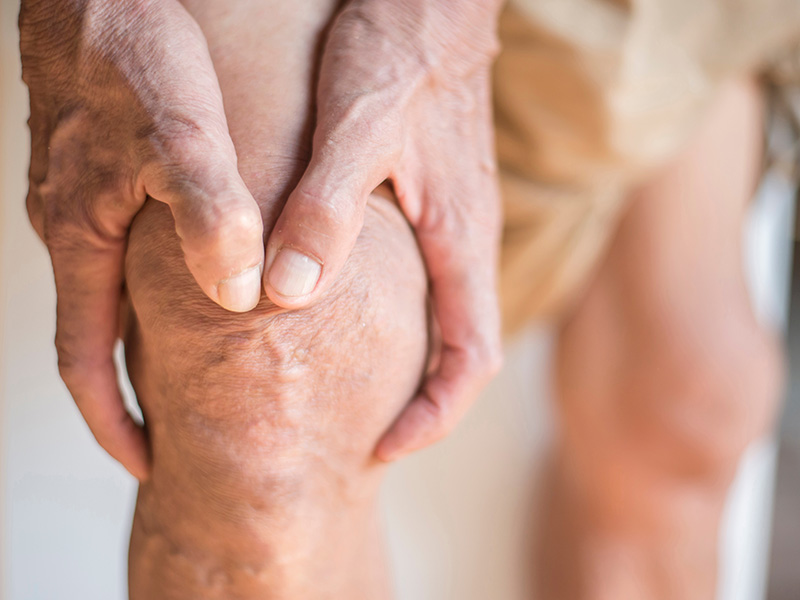 person with bone aches