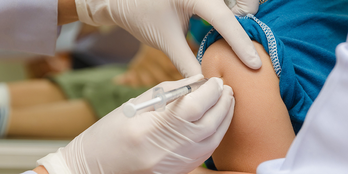 child getting immunization