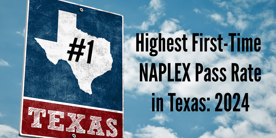 UHCOP is number 1 in Texas for NAPLEX pass rate