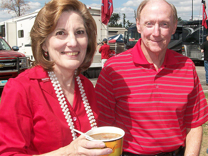 Zatopek and Everts at homecoming tailgate
