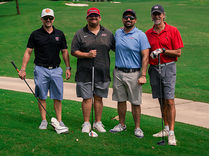 golfers on course