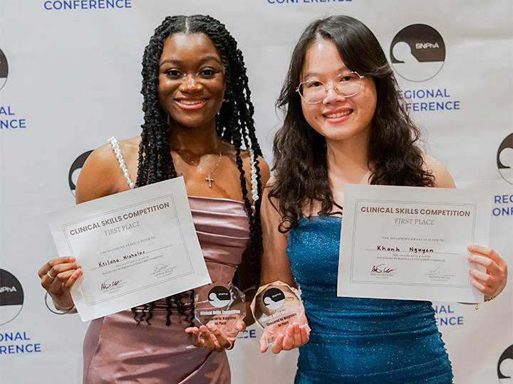 Nicholas and Nguyen with certificate