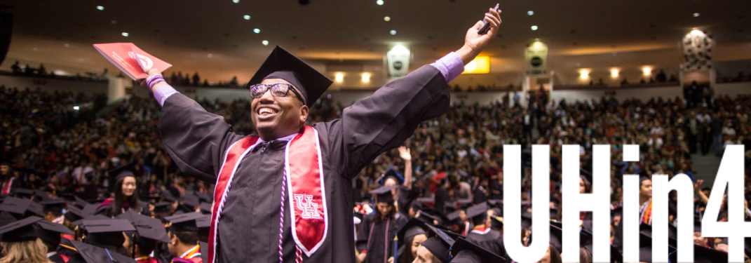 Graduate at commencement