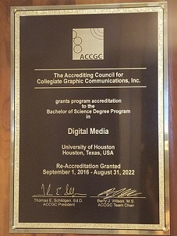Plaque of accrediation