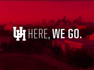 Red logo that reads, "UH Here We Go"
