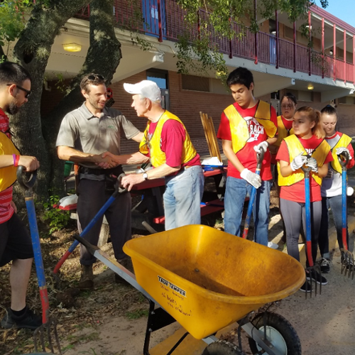 Volunteers helping in Third Ward