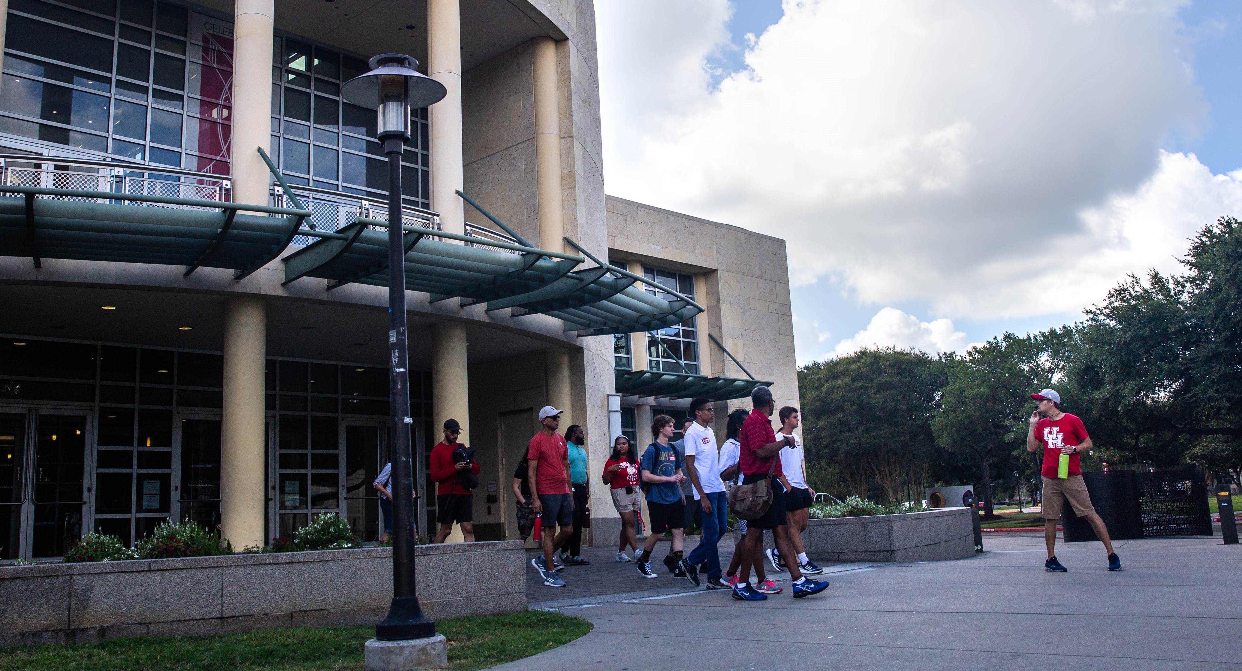 walking on campus 