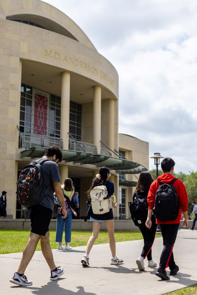 students walking